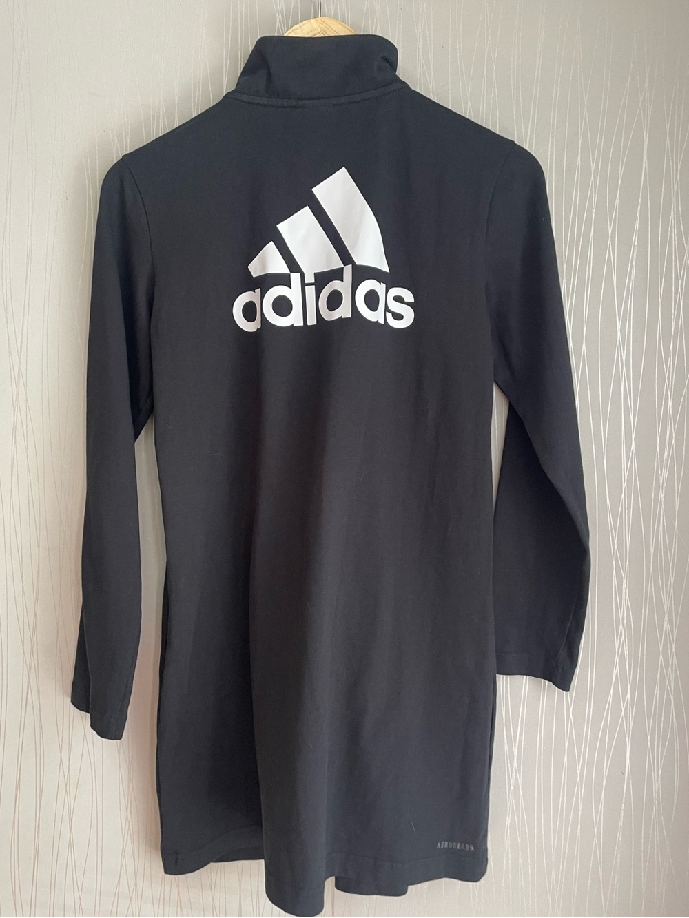 Adidas Women’s Black Quarter Zip Active Dress Size M Long Sleeve Athleisure - Picture 5 of 8